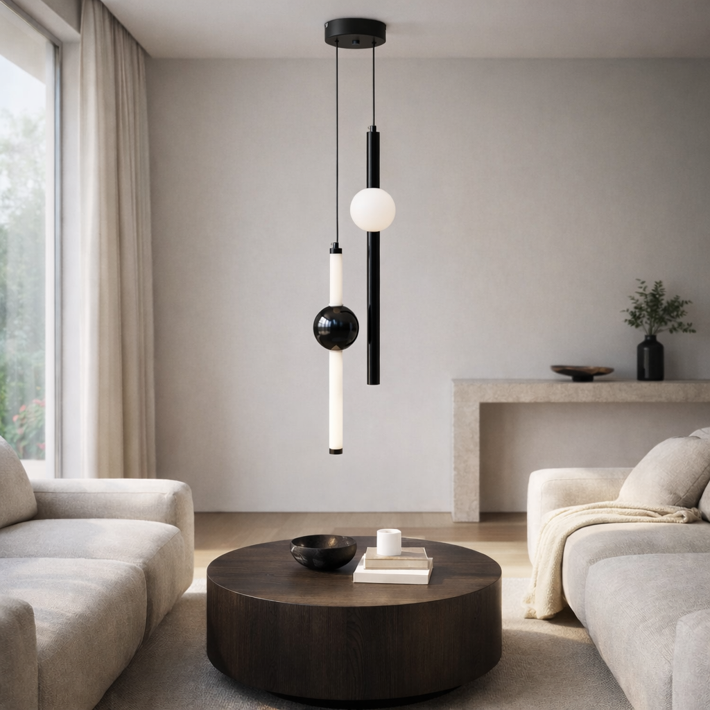 Підвісні світильники H-62 cm Led 24W 4000K Black+White Elegant 260335-100007602