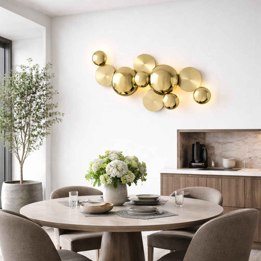 Настінний світильник золотий L-100 cm G9 Gold Bubbles 260320-100007592