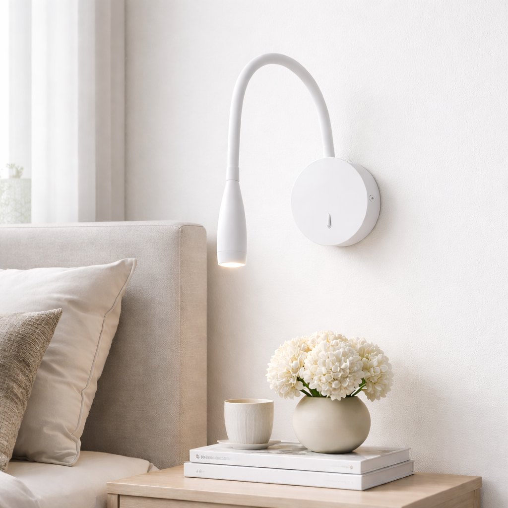 Настінний світильник білий з вимикачем L-47 cm Led 3W 4000K White Light Flexi 260331-100007598