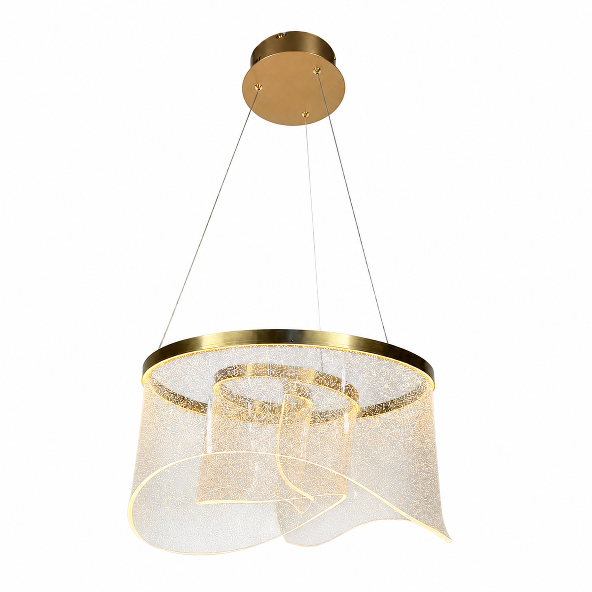 Люстра золота D-48 cm Led 3000K-6000K 48W Gold Aurora 260518-100007907
