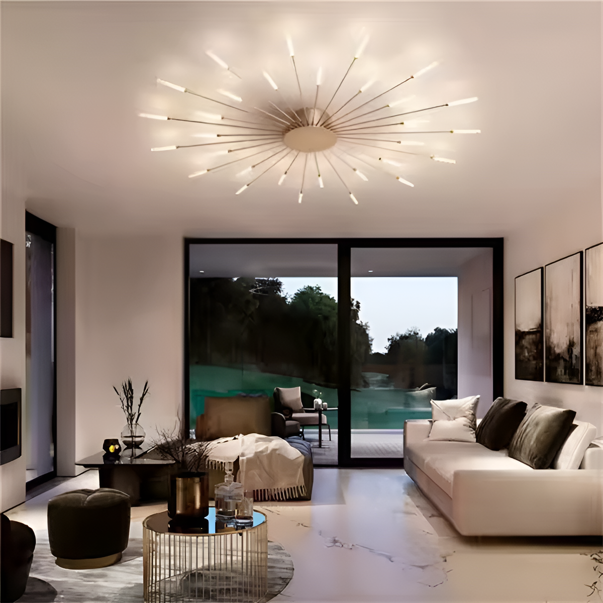 Люстра стельова Fan 30 D-125cm Gold 250518-100005027