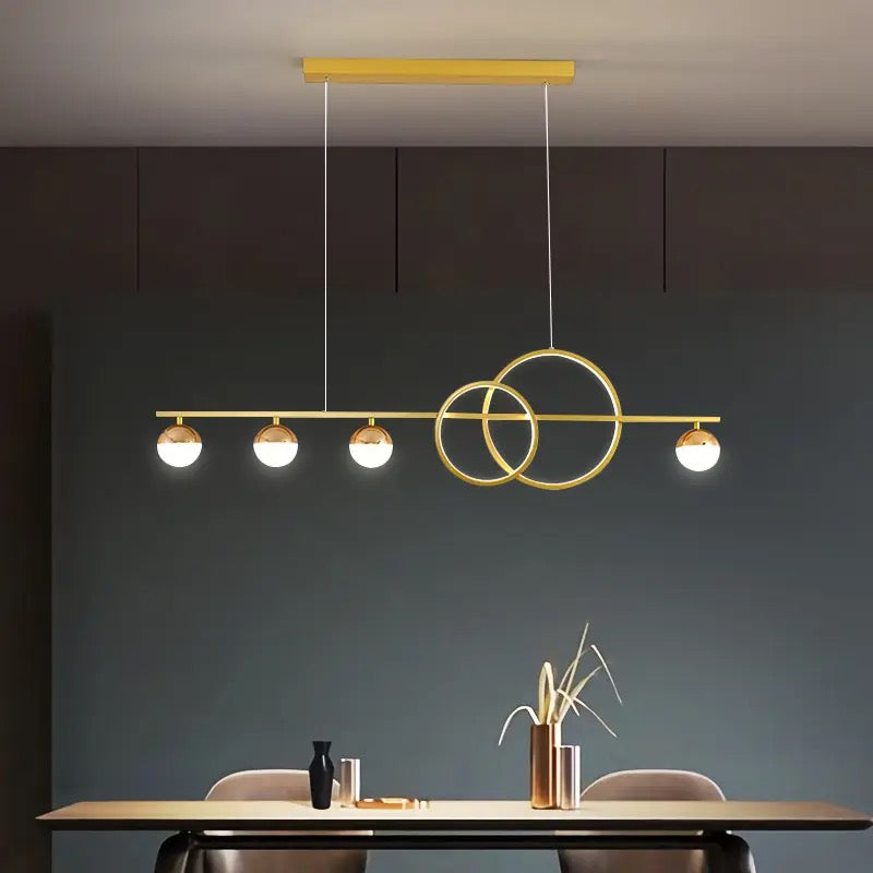 Люстра Gold Geometry Style L-95 см / L-120 см 54W 3000K-4500K-6000K Gold 230818-100002460