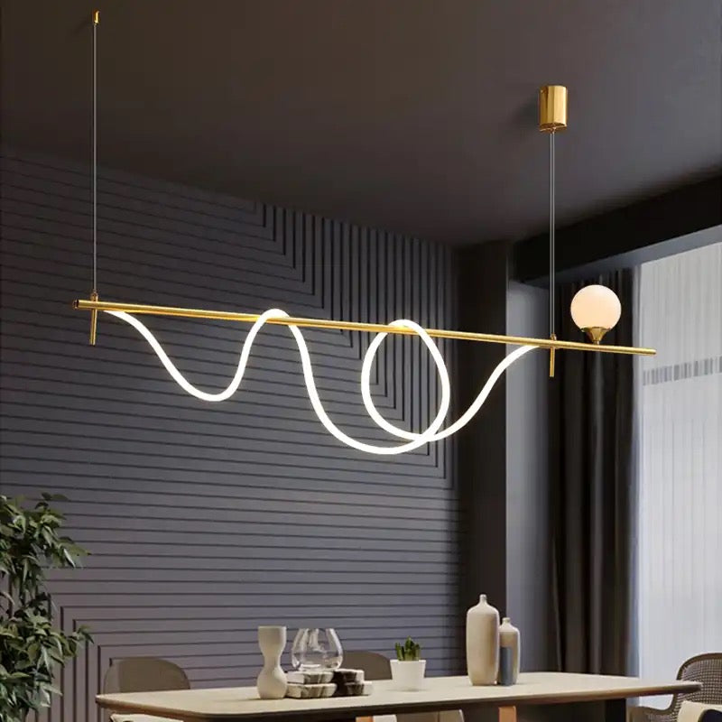 Люстра Sniki Rope Gold L-120/ L-150/ L-180 LED+G9 4000K 230818-100002465