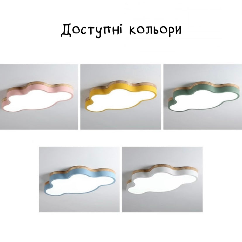 Плоский стельовий світильник незвичної форми з матованим плафоном