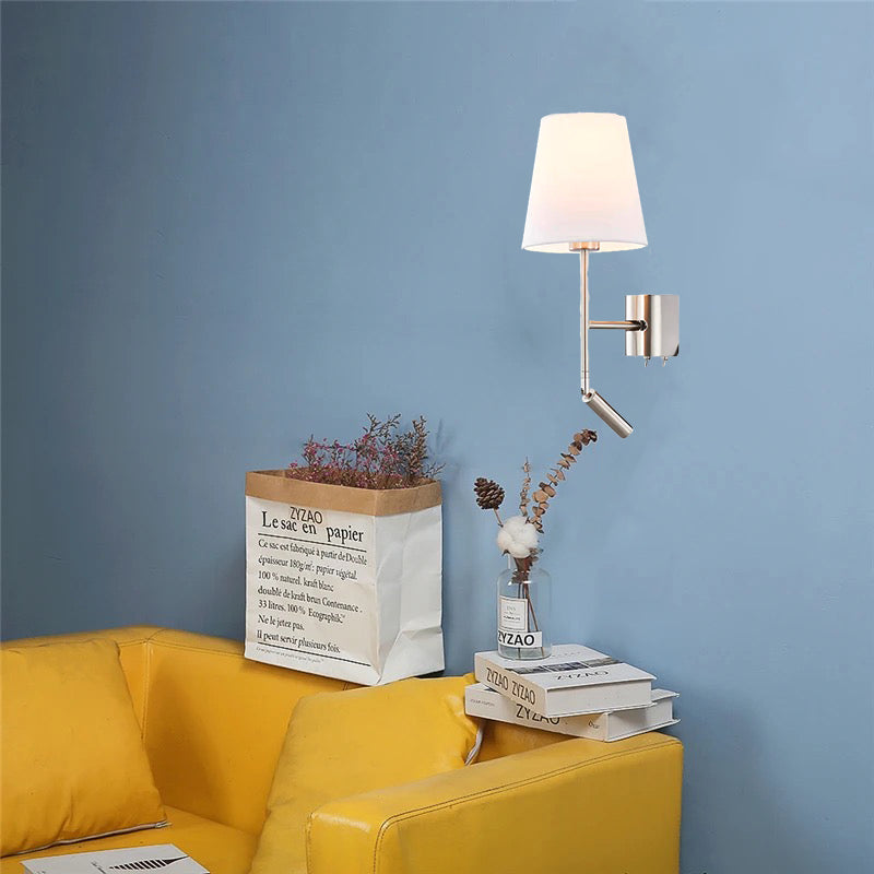 Бра з вимикачем на корпусі Vaso H-40 см 3000K Grey + White 230926-100002529
