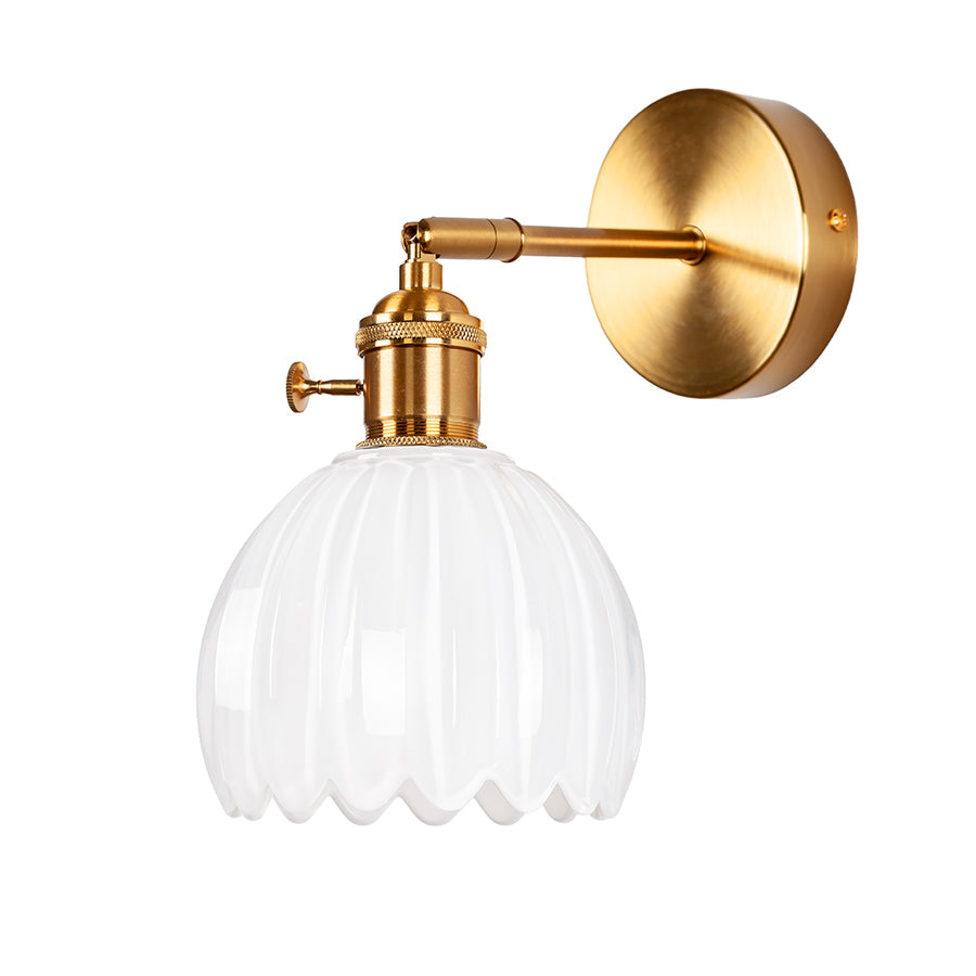 Настінний світильник білий D-12 cm E27 White+Gold Colour 260933-100008917