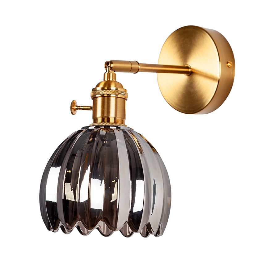 Настінний світильник чорний D-12 cm E27 Black+Gold Colour 260933-100008920