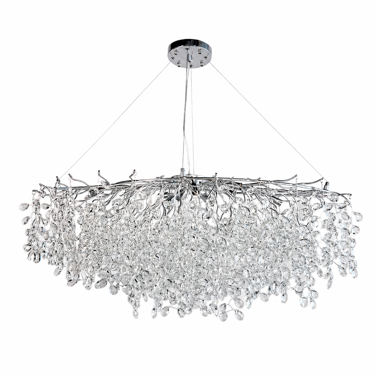 Підвісні люстри срібні D-100 cm / D-120 cm / D-160 cm G9 Chrome Tree 260618-100008198