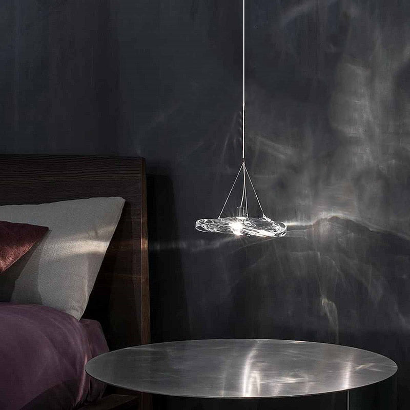 Підвісний світильник Clear plate L-25 см 1,5W 3000K / 4000K Chrome + Transparent 240118-100002989