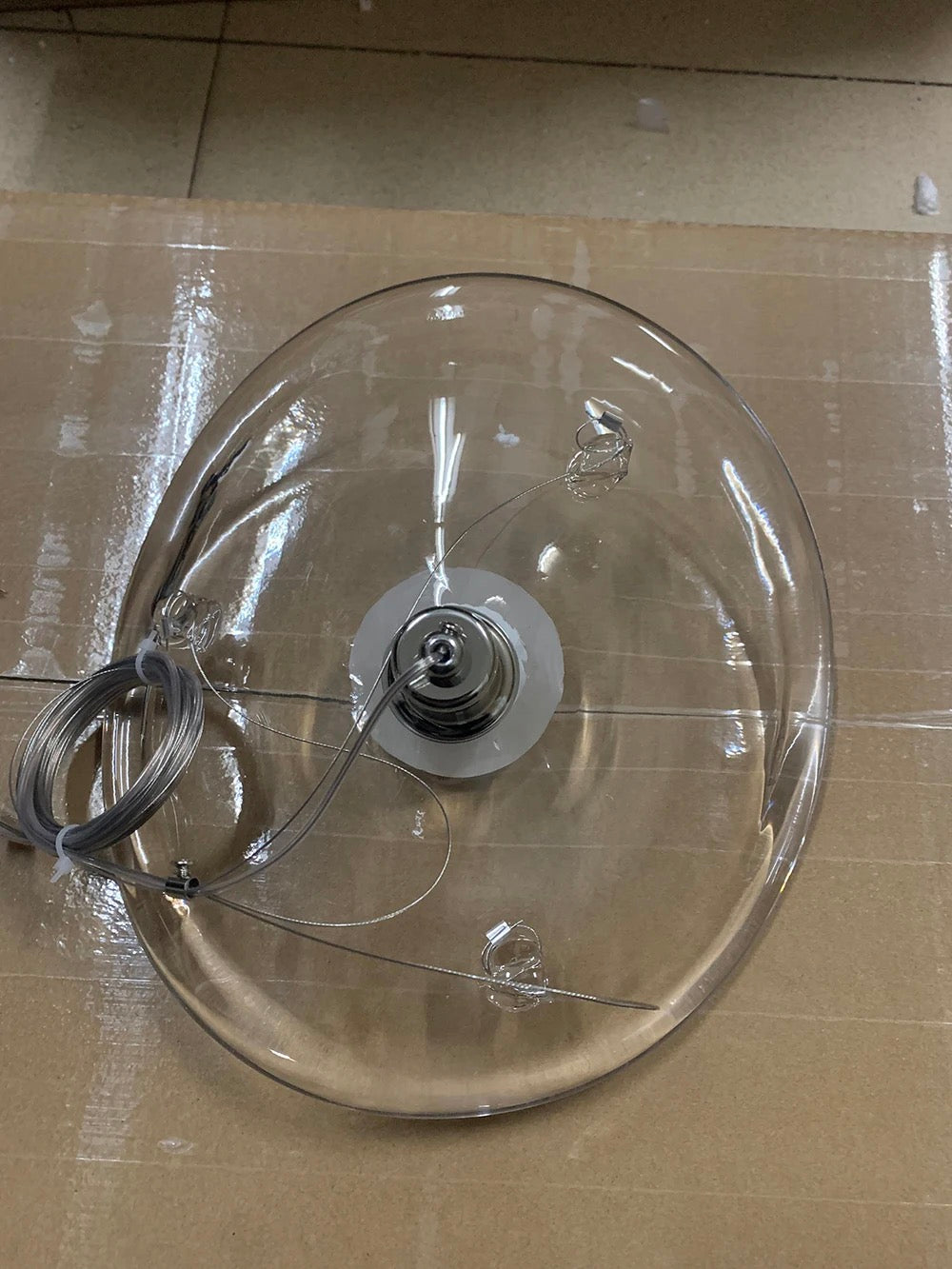 Підвісний світильник Clear plate L-25 см 1,5W 3000K / 4000K Chrome + Transparent 240118-100002989