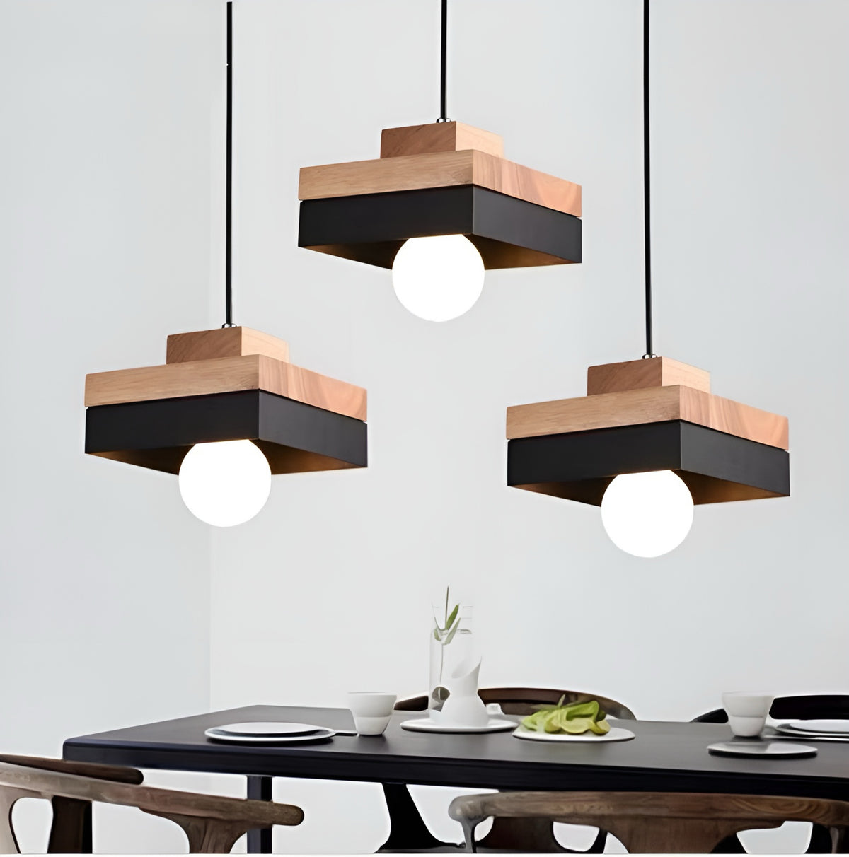 Підвіс Scandi Wooden L-18 см Black / White 231121-100002781