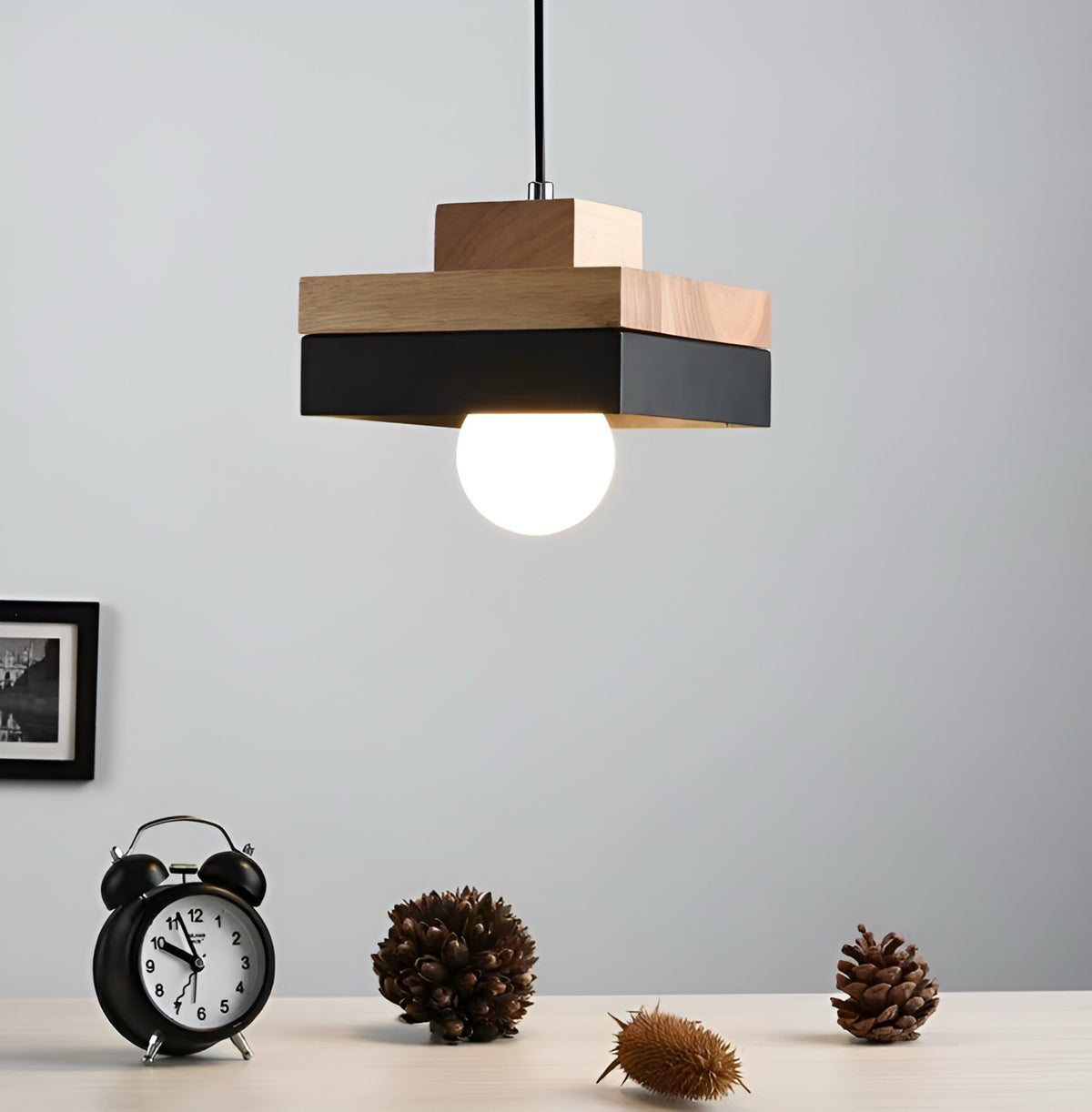 Підвіс Scandi Wooden L-18 см Black / White 231121-100002781
