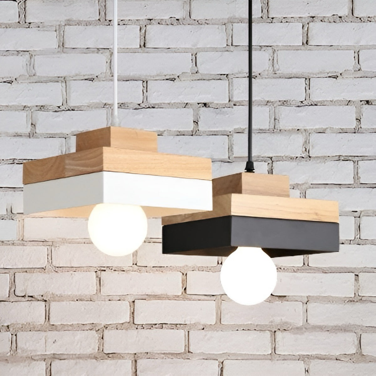 Підвіс Scandi Wooden L-18 см Black / White 231121-100002781