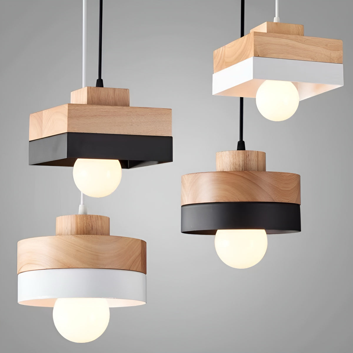 Підвіс Scandi Wooden L-18 см White / Black 231121-100002782