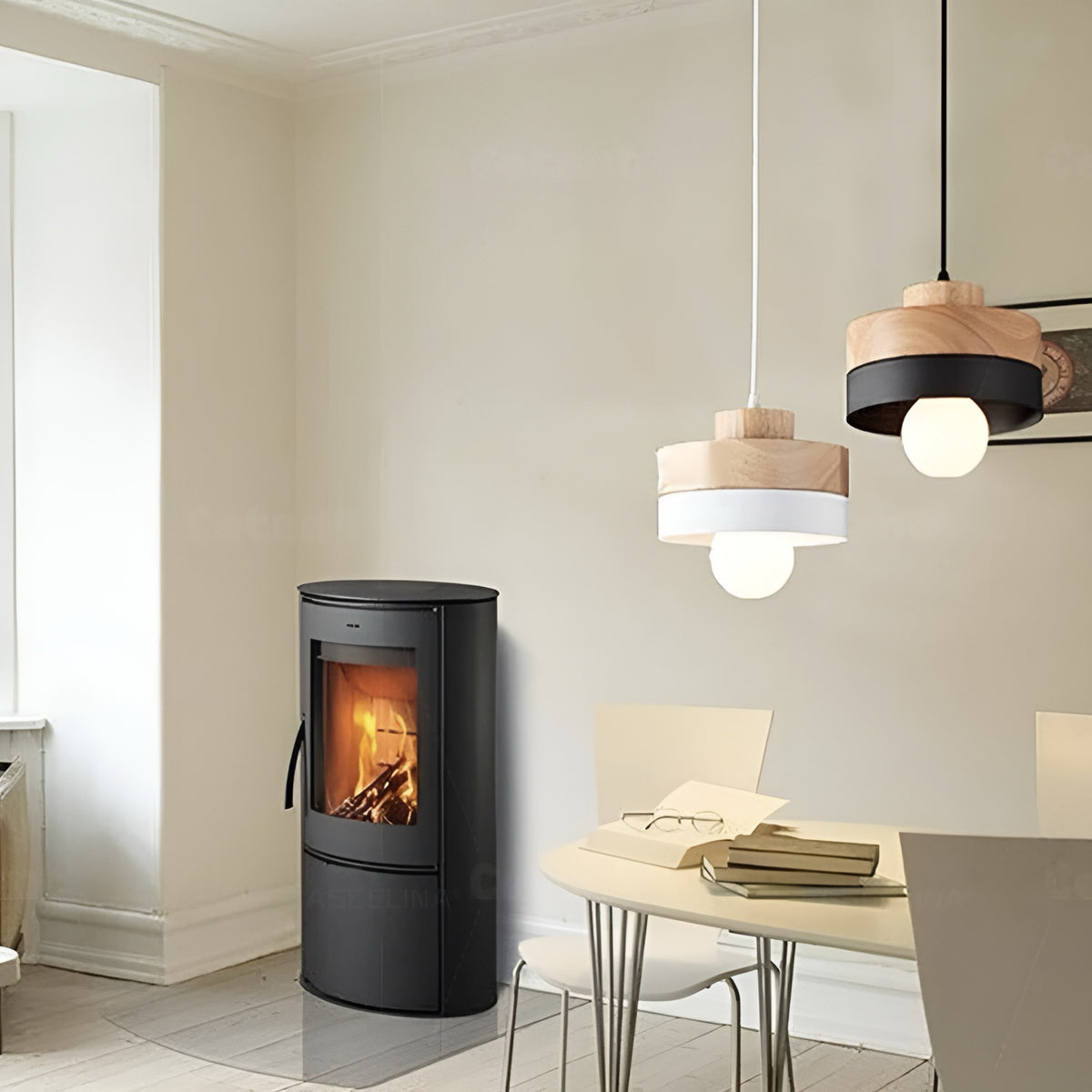 Підвіс Scandi Wooden L-18 см White / Black 231121-100002782
