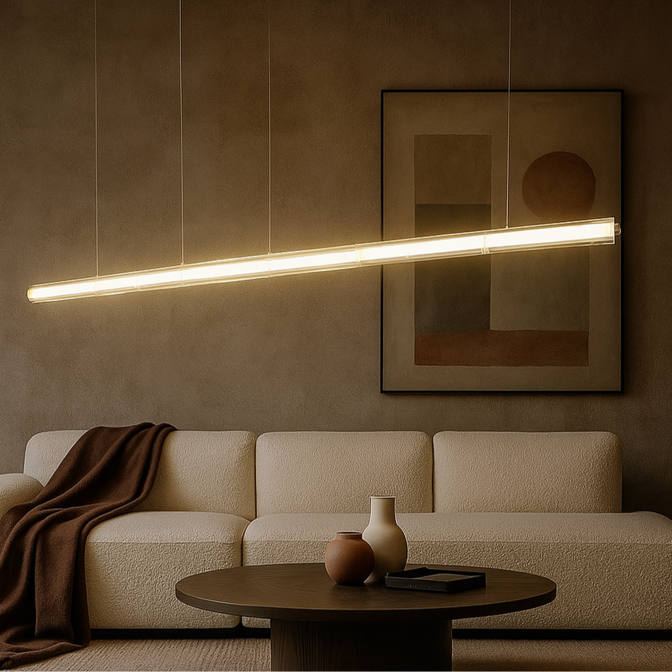 Підвісна люстра L-161 cm Led 36W 4000K Black+Clear Line 250936-100005925