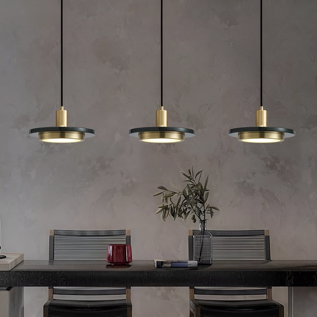 Підвіс зелений з мармуру H-120 см Led 7W 4000K Green+Gold Marble plate 260118-100007213