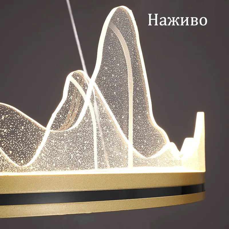 Підвісна люстра Highlands D-50 см D-60 см D-80 см D-100 см 3000K-4500K-6000K Gold 230818-100002444