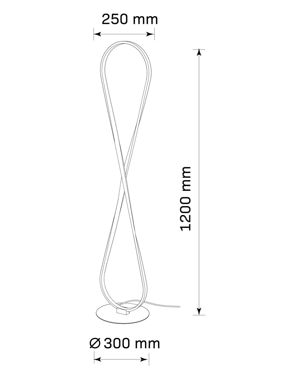 Торшер чорний H-120 cm Led 32W 4000K Black Infinity 260140-100006997
