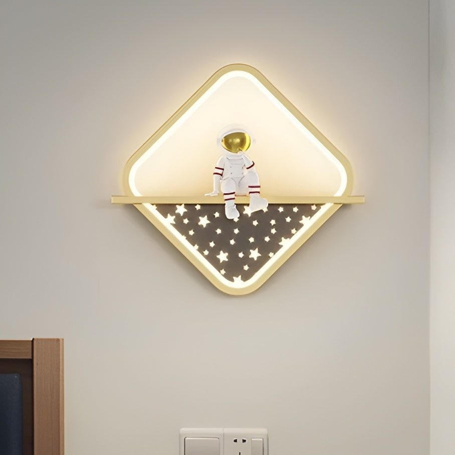 Настінні світильники космонавти ромб H-25 cm Led 25W White / Gold Astronaut 250958-100002051