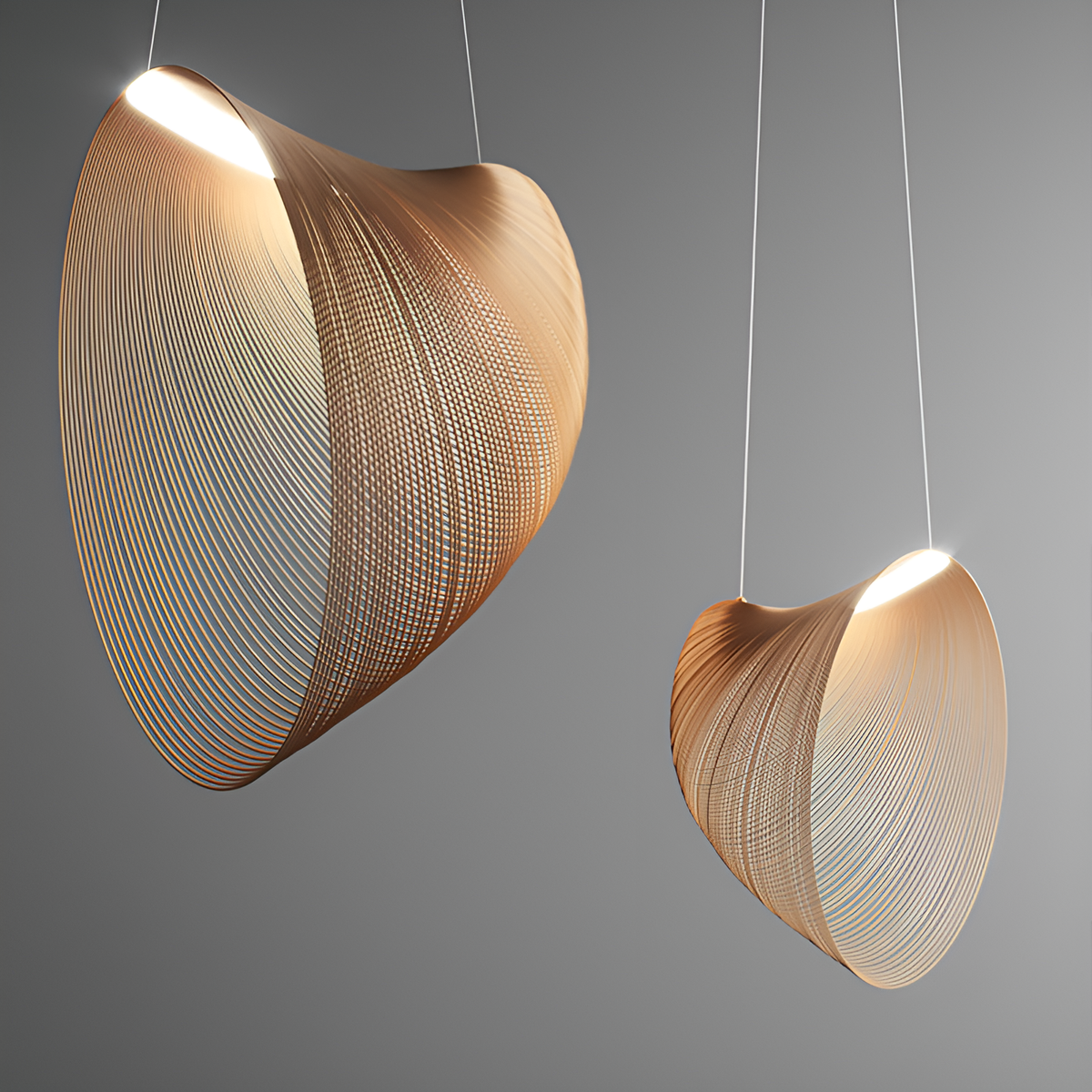 Підвісні люстри з дерева L-40/60/80/91 cm Led 8W 4000K Wood – Woaph 250518-100004774