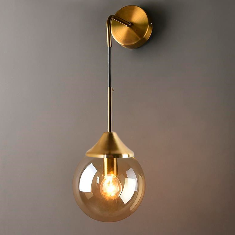 Настінний світильник Bollo pendant D-15 см E27 Gold + Amber 250431-100004305
