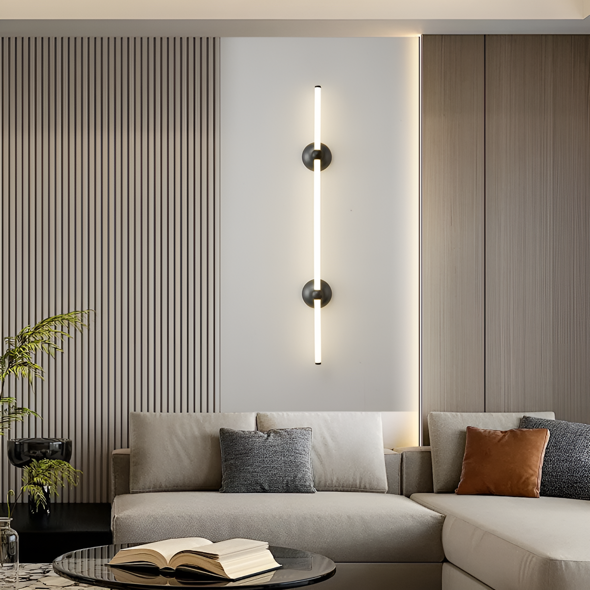 Настінні світильники Double pin L-110 4000K L-62 Led 10W / L-92 Led 20W / L-120 Led 25W Black 250318-100004250