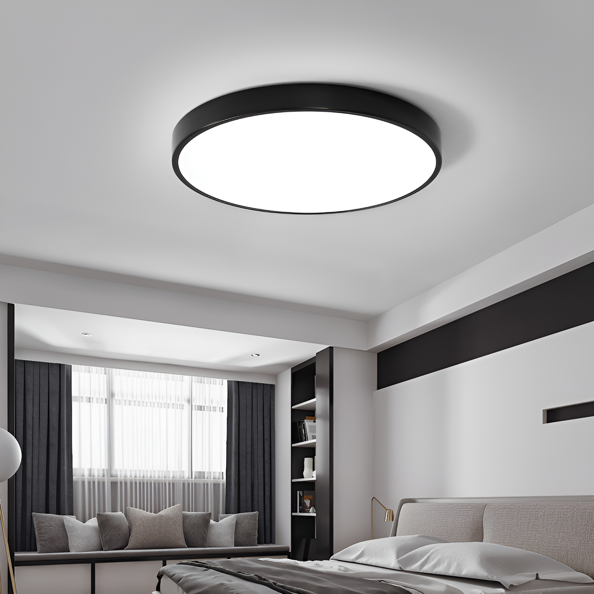Стельовий світильник Black ceiling 72W LED 3000-6000K D-25 / D-30 / D-40 / D-50 cm 250476-100004339