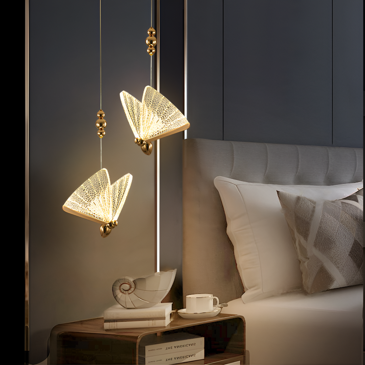 Підвісний світильник золотий метелик Led L-15 cm Led 5W 3500K Gold Butterfly 250218-100004187