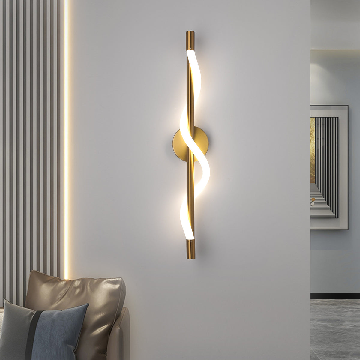 Настільний світильник золотий L-60 cm Led 8W 4000K Gold Rope 251218-100006925