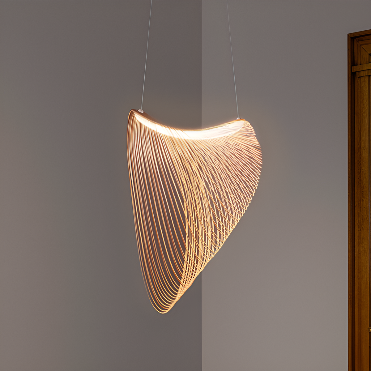 Підвісні люстри з дерева L-40/60/80/91 cm Led 8W 4000K Wood – Woaph 250518-100004774