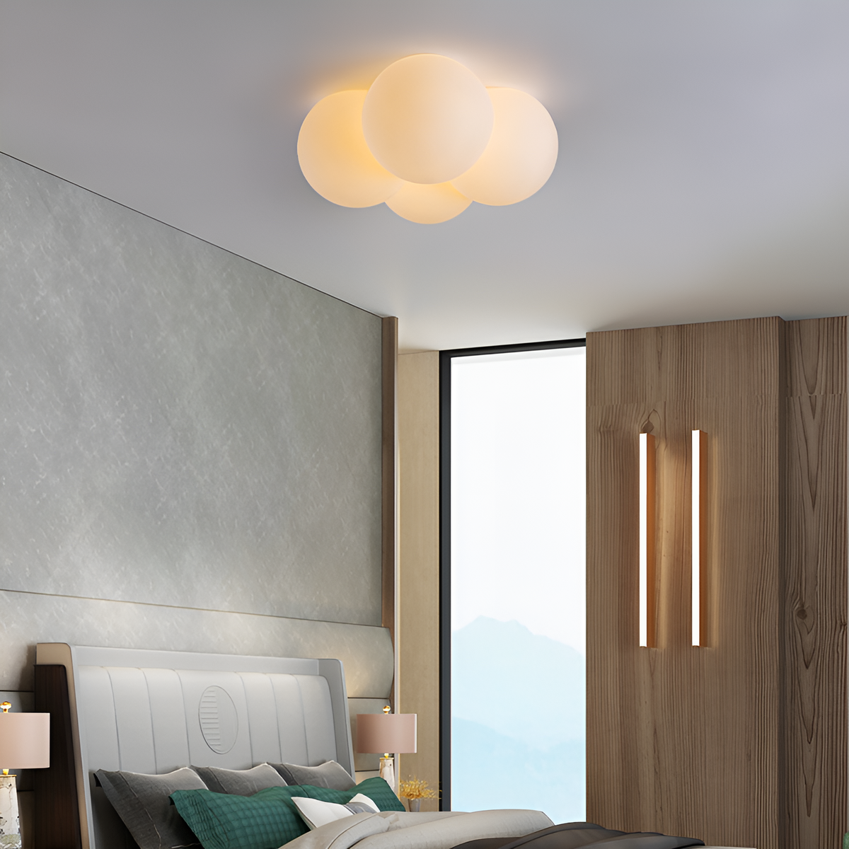 Люстра біла у вигляді хмари L-44 cm E27 White Cloud Baby Ceiling 250818-100005728