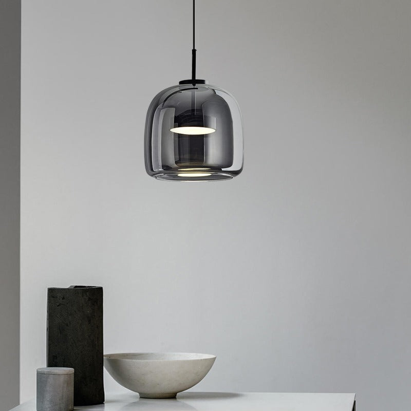 Підвісний світильник димчастий D-23 cm Led 9W 3000K-6000K Black+Grey Jube 251231-100006776