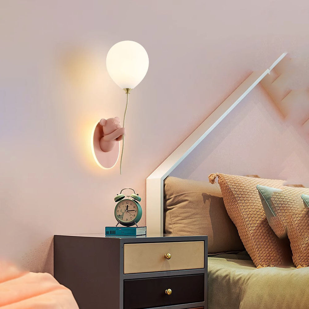 Настінний світильник рожевий H-52 cm G9 + Led Pink Bear Ball 251119-100006549