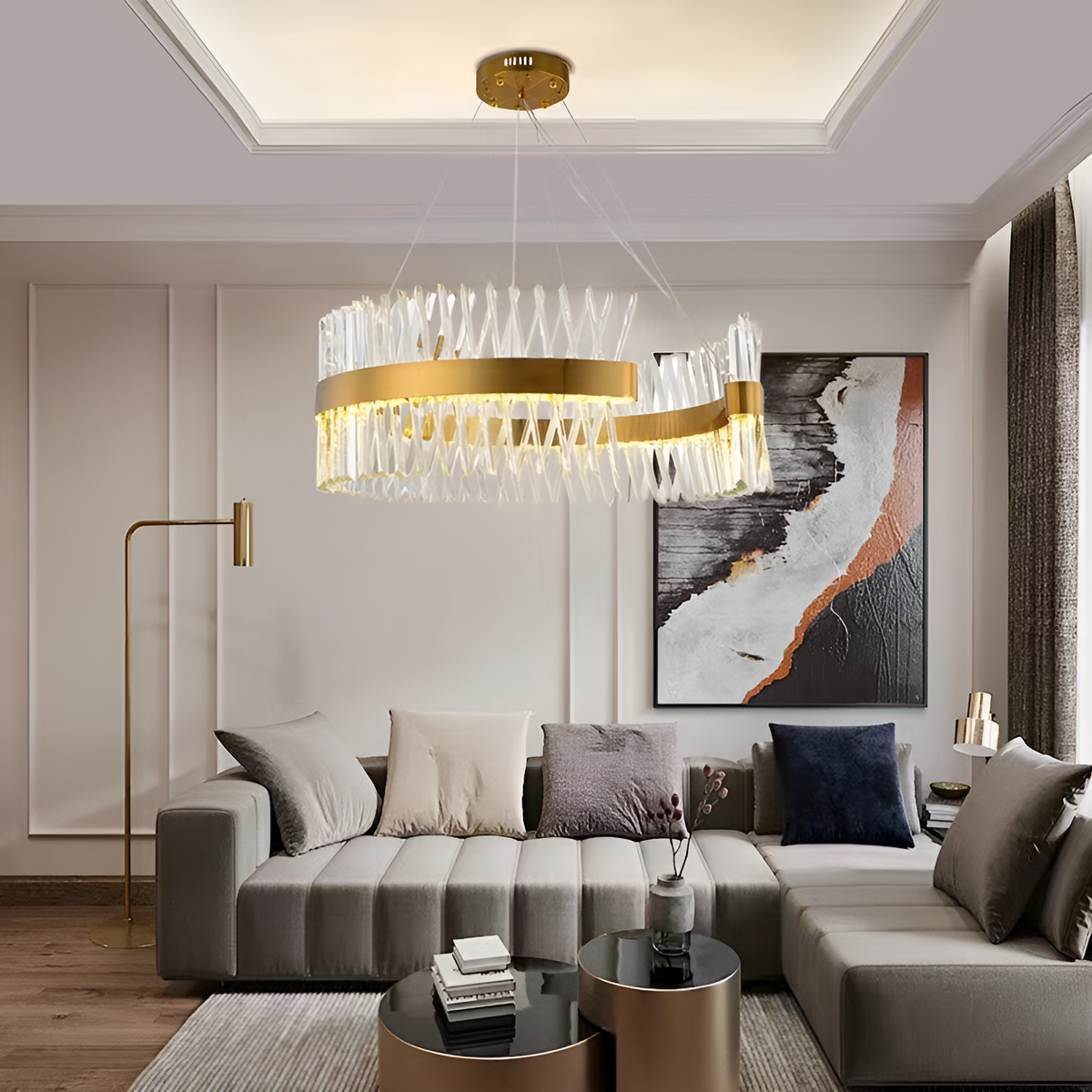 Люстра Elegance D-60 cm / D-80 cm Gold + Clear 250488-100004510