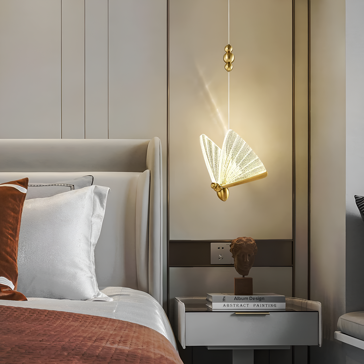 Підвісний світильник золотий метелик Led L-15 cm Led 5W 3500K Gold Butterfly 250218-100004187