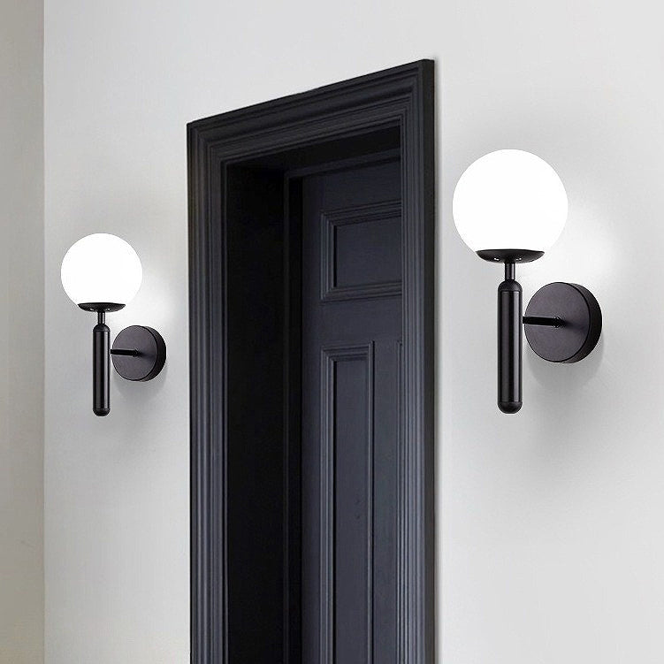 Бра Faro bollo transparent / matte glass 1xG9 Black 240918-100003721