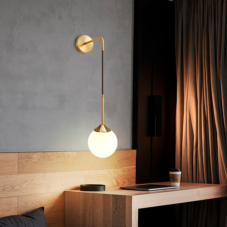 Настінний світильник Bollo pendant D-15 см E27 Gold + White 250331-100004293