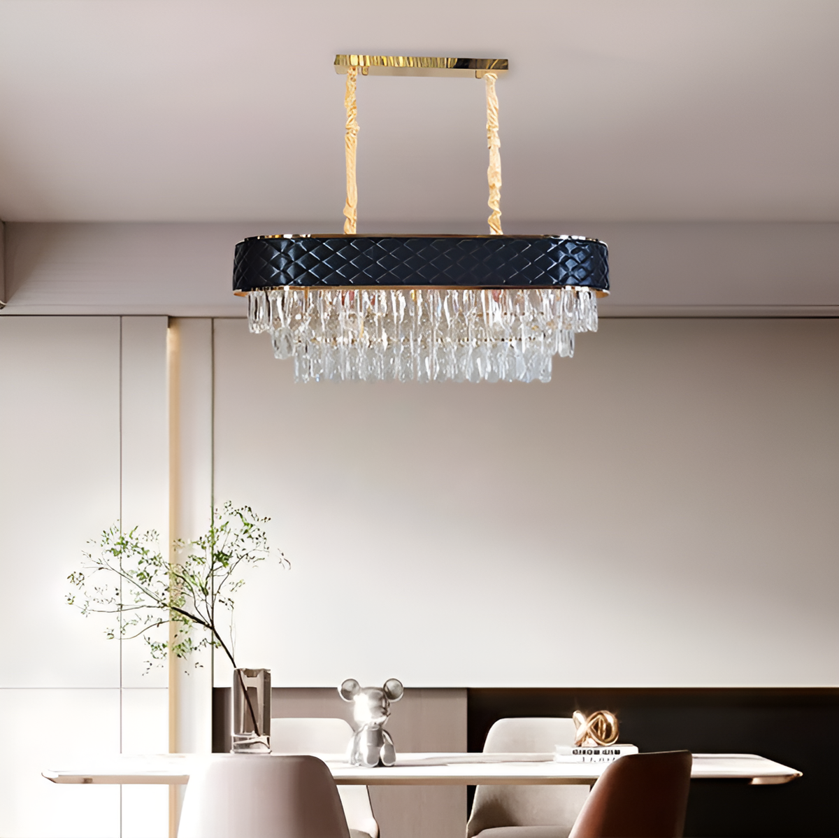 Люстра Crystal Black L-78cm E14 250535-100004995