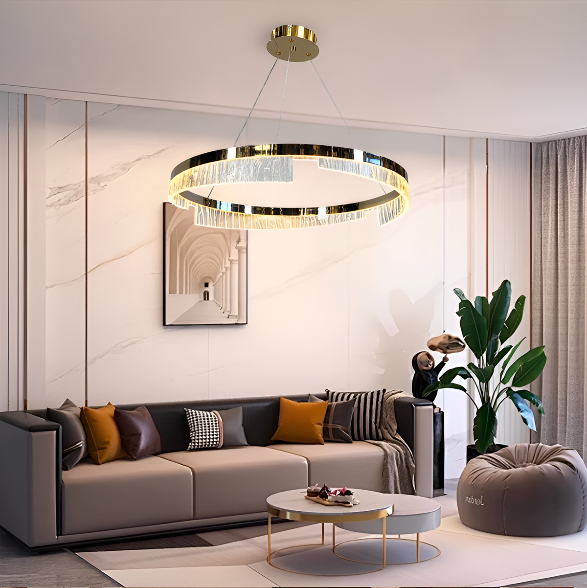 Люстра підвісна Circle D-60cm 30W Gold 250635-100005169