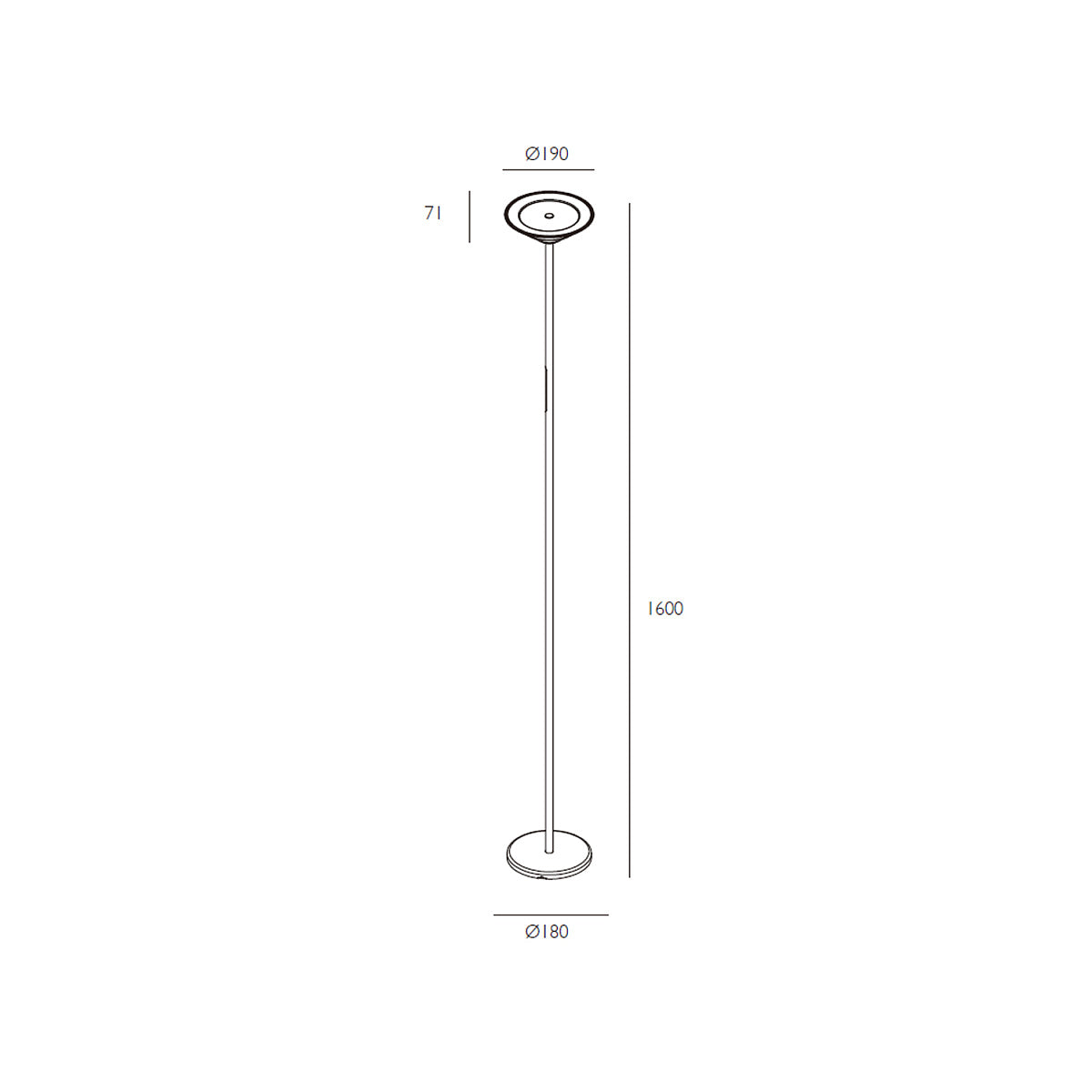 Торшер чорний H-160 cm Led 12W 3000K / 4000K Black Flip 251225-100006943