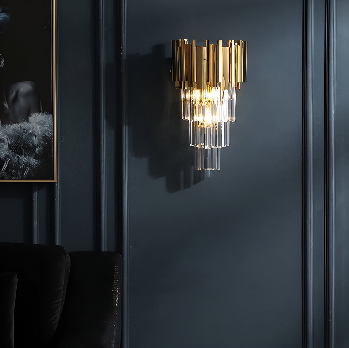 Настінний світильник Shine L-45cm D-30cm E14x3 Gold 250617-100005112