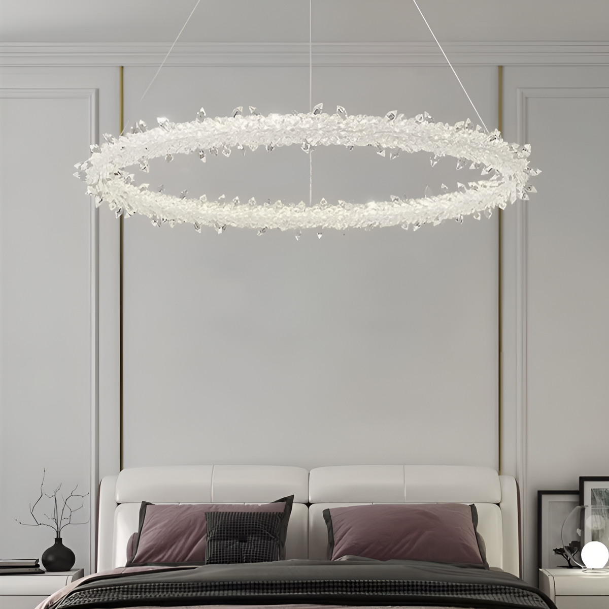 Люстра золота D-40cm/ 60cm/ 80cm Led 4000K Gold Luxury Crystal 250518-100004718