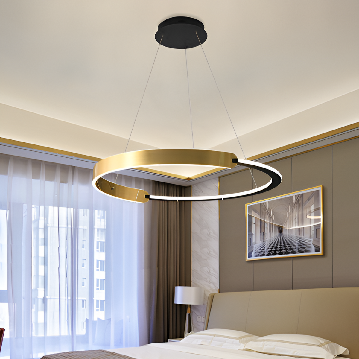 Люстра Rimy twotone Black + Gold D-60cm / D-80cm 250518-100004712