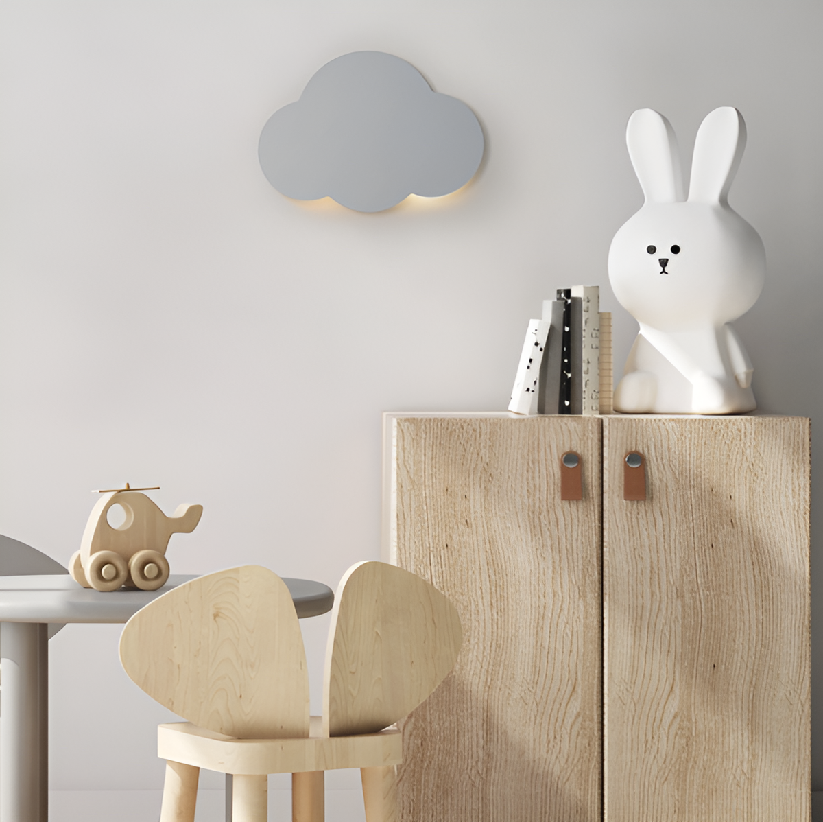 Дитяче настінне бра, сіра хмарка в дитячу кімнату H-27 cm L-38 cm G9 Grey Cloud 250640-100005303