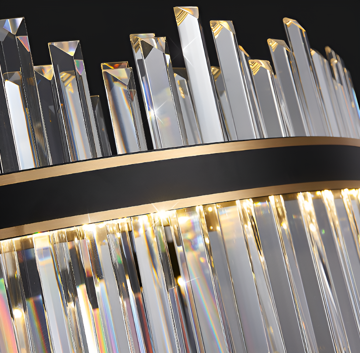 Люстра видовжена підвісна Elegance Gold + Black L-120cm 250488-100004485