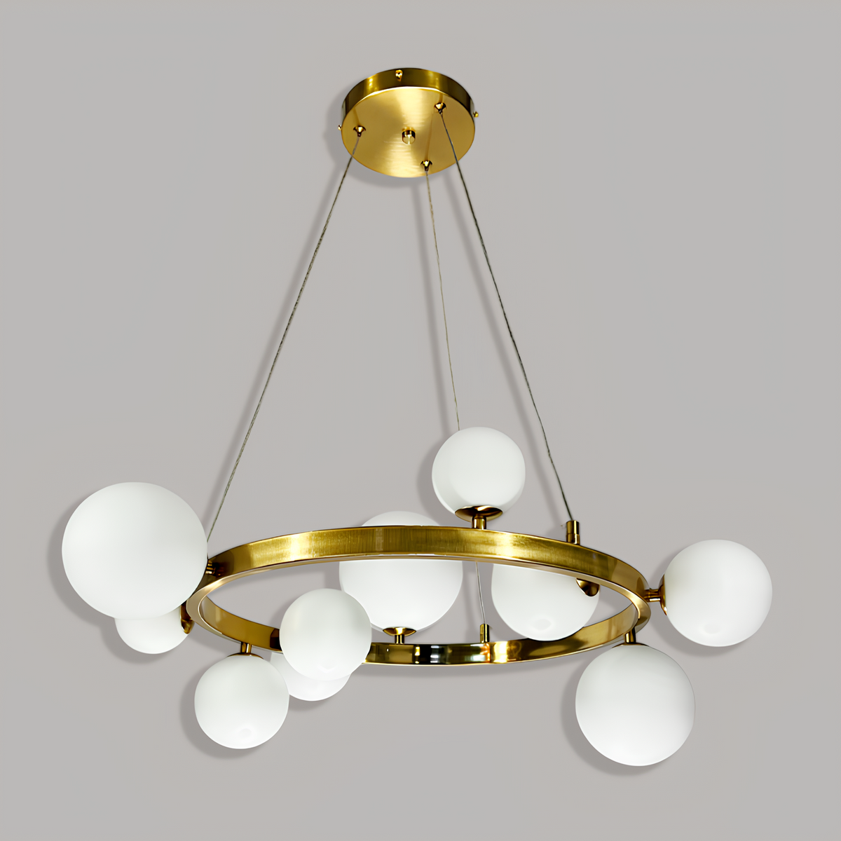 Люстра Modo white Bubble 10 D-70 cm G9 Gold + White 250418-100004314