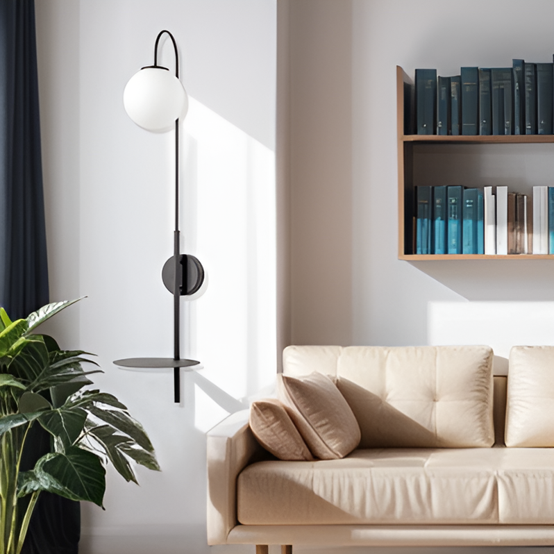 Бра з поличкою GlowNest Black H-88cm E14 250563-100004811