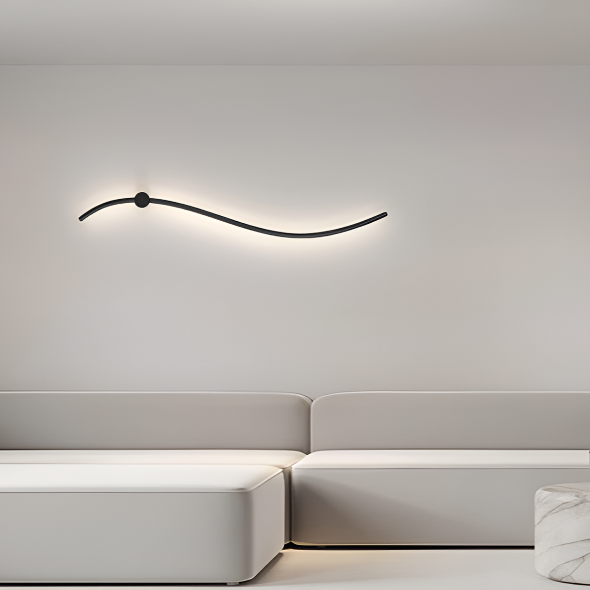 Настінний світильник Wave line light H-60cm Black 3000K 250491-100004435