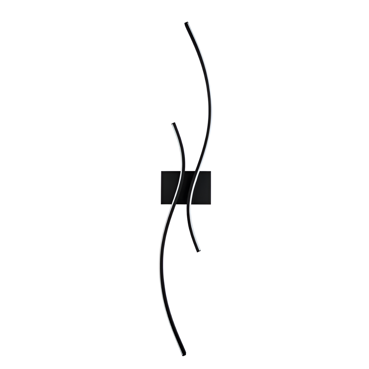 Настінний світильник Double waves L-60 cm / L-80cm / L-100 cm Led 12W 4000K Black 241080-100003925
